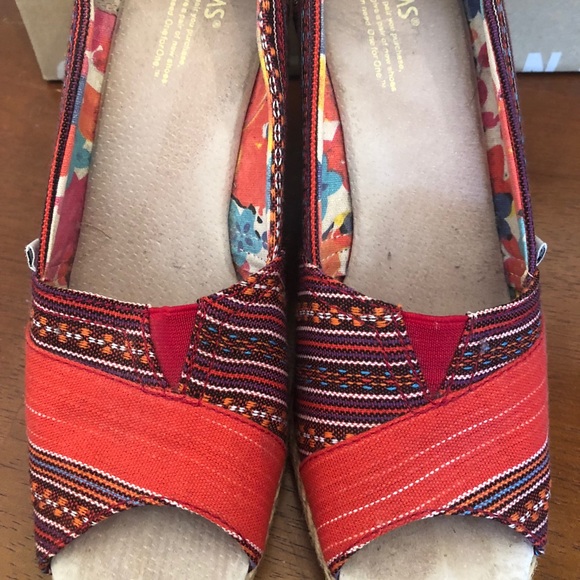 Toms printed espadrille wedges - Picture 5 of 5